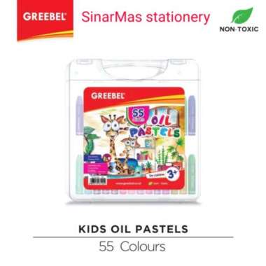 Crayon 55 Warna Greebel / Greebel Oil Pastel 55 Colours Non Toxic Multicolor