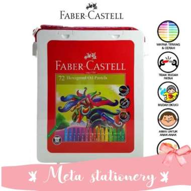 Crayon Hexagonal Oil Pastel Faber Castell Isi 72 Warna Multicolor