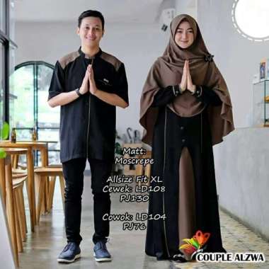 Baju Busana Muslim Gamis Couple Pria Wanita Alwa Multivariasi Multicolor