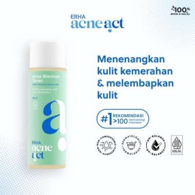WHS - Near EXP - ERHA AcneAct Witch Hazel & Chamomile Acne Blemish Toner 100ml - Toner Wajah Berjera