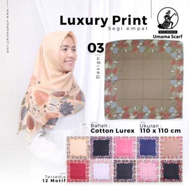 JIBAB SEGI EMPAT UMAMA LUXURY MOTIF 03 ORIGINAL by UMAMA Mocca