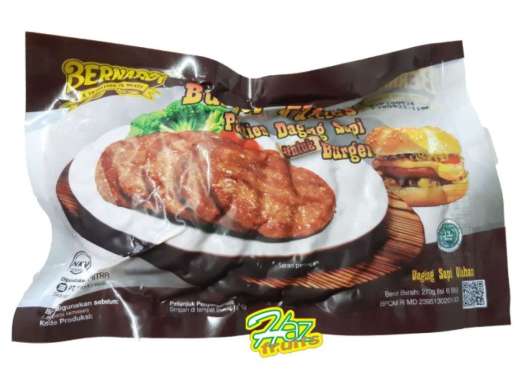 Bernardi Burger Patties Sapi (Kasar) 270g - Burger Daging Sapi