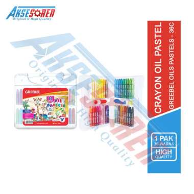Aksesoren Crayon Oil Pastel [Greebel Oil Pastels-36C] / Alat Tulis Gambar Pensil Krayon / Perlengkap