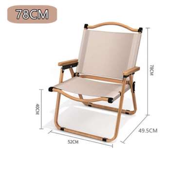 Kursi Camping Lipat Kain Oxford 600D 56 cm Khaki