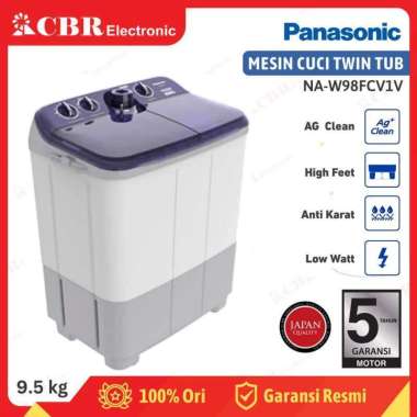 Mesin Cuci PANASONIC 2 Tabung 9.5KG W98FCV1V