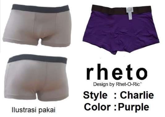 Men's Boxer Rheto Style Charlie Color Purple S