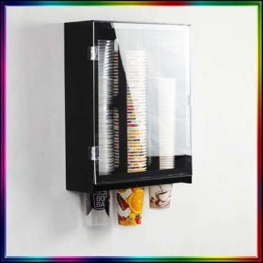 Rak Paper Cup Organizer Hanging Edition Tertutup Anti Debu