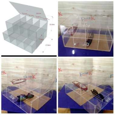 display wadah kacamata