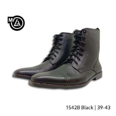 Malkazio 39-43 1542B Brown - Sepatu Formal Boot 41 Hitam