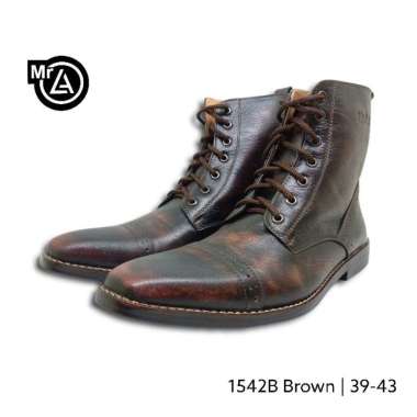 Malkazio 39-43 1542B Brown - Sepatu Formal Boot 41 Coklat
