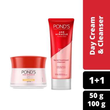 Pond's Age Miracle Day Cream 50g &amp; Cleanser 100g
