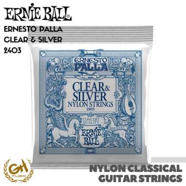 ERNIE BALL 2403 ERNESTO PALLA CLEAR & SILVER NYLON CLASSICAL GUITAR