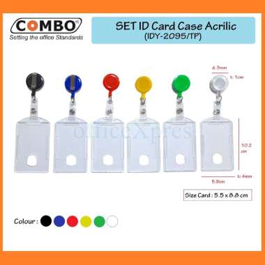 Set Gantungan Id Card / Gantungan ID Card Acrilic + Yoyo Solid / Tempat Id Card / Card Case 2095 Kun