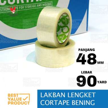 Lakban Bening Coklat 48mm x 90 yard Lakban Cortape 48x90 Y Bening