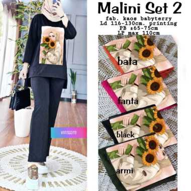 FBT Setelan Crinkle Viral MALINI SET #2 CRINKLE AIRFLOW APK SABLON SIZE M L XL XXL DAPAT BLOUSE + CE