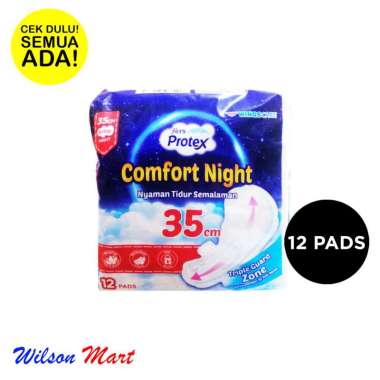 HERS PROTEX COMFORT NIGHT WING 35 CM 12 PADS