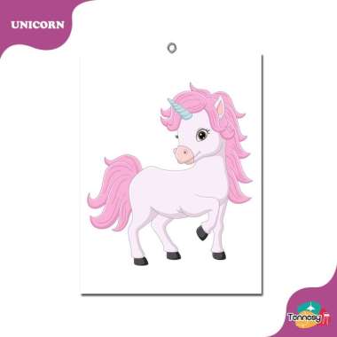TENNESY HIASAN DINDING WALL DECOR UNICORN KUDA PONI 20x30CM PAJANGAN KAYU POSTER DEKORASI DINDING KA