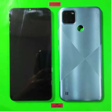 LCD FULLSET PLUS FRAME BAZEL BACKDOOR REALME C21Y ORIGINAL COPOTAN
