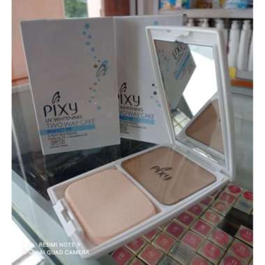 Pakai tempat + kaca Pixy uv whitening two way cake perfect fit spf 30 / bedak pixy full size 05 natu