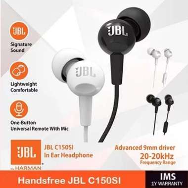 JBL C150SI In-Ear Headphones Headset With Mic Original garansi IMS