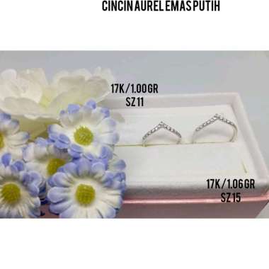 CINCIN AUREL EMAS PUTIH KADAR 750/17K