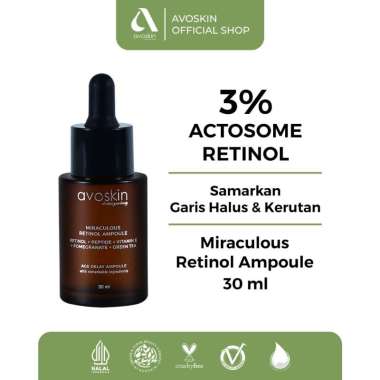AVOSKIN Retinol Series ( TONER 100ML / Eye Ampoule 12ML / Retinol Ampoule 30ML ) RETINOL AMPOULE 30M