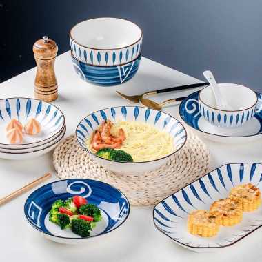 Mangkok Saji Mangkuk Ramen Jepang Mangkok Baso Keramik Japanese Bowl Mangkuk Bunga