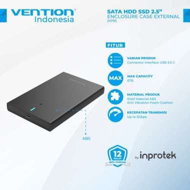 Vention SATA HDD SSD 2.5" Enclosure Case External SATA - USB-C