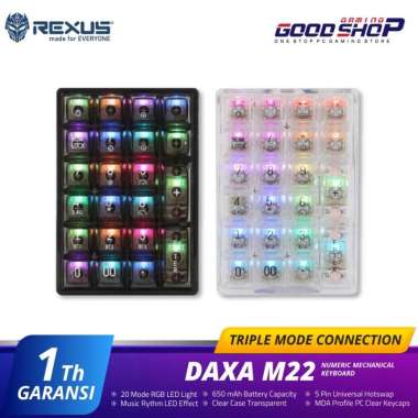 Rexus Keyboard Numeric Mechanical Daxa M22 Linear KTT White Putih