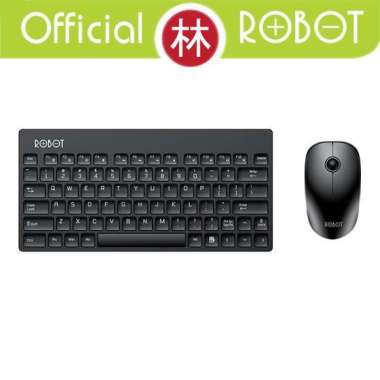 Robot KM3000 Portable Mini Wireless Keyboard & Mouse Combo Hitam