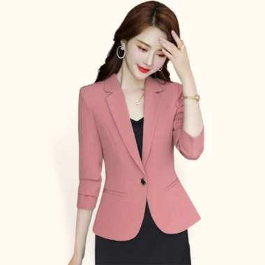 Blazer Kerja Kantor Wanita Gaya Korea Cantik Murah Terbaru - Jfashion Yoona XXXL Salem