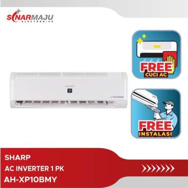 AC Inverter SHARP 1 PK Plasmacluster FREE INSTALASI DAN CUCI AC AH-XP10BMY