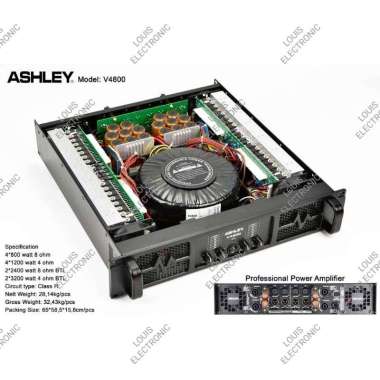Power ASHLEY V4800 V 4800 4 Channel ORIGINAL ASHLEY