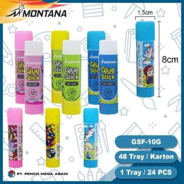 (GROSIR) Montana Glue Stick Fancy/Lem Batang Montana GSF-10 / 10Gr - Box