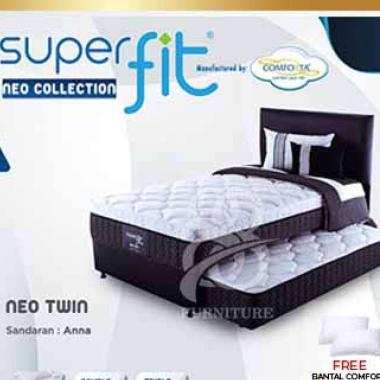 SpringBed Comforta Sorong Superfit NEO TWIN Full Set Spring Bed Kasur Tingkat Anak 120x200