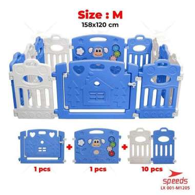 Siya ✨Free Bubblewrap Pagar Anak Bayi Speeds Lx 001-1201 Pagar Set Playground Pagar Mainan Anak Play