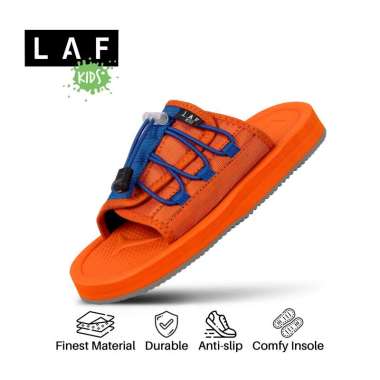 Sandal Slide Sendal Anak Laki laki Perempuan Original Kanoa Kids Orange LAF Project 23