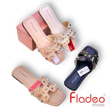 sandal flat brand matahari terbaru brand matahari kekinian 37 Fladeo HBes hitam