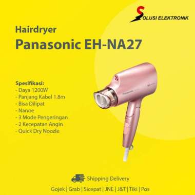 100% Produk Ori Panasonic Eh-Na27 Hairdryer Alat Pengering Rambut Nanoe Hair Dryer Multicolor