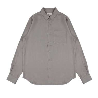 3Second Men's Sebastian Long Sleeve Shirt Basic Formal Fit C051123 Light Grey L