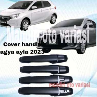 Cover handle pintu mobil Agya 2023 hitam doff