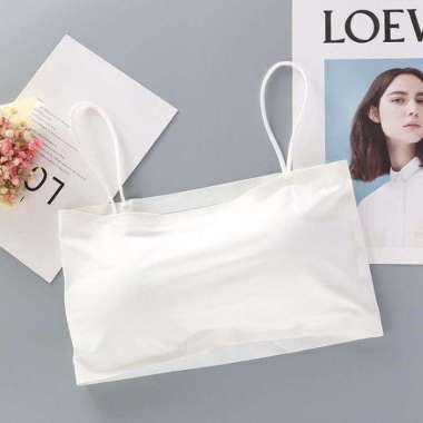 Tank Top Bra Polos Busa Kaos Dalaman Sport Cantik Korean Crop Top Kemben Import Putih