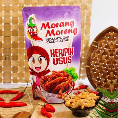 Keripik Usus Krispi Pedas Morang Moreng Snack - Level Gurih Pouch Balado
