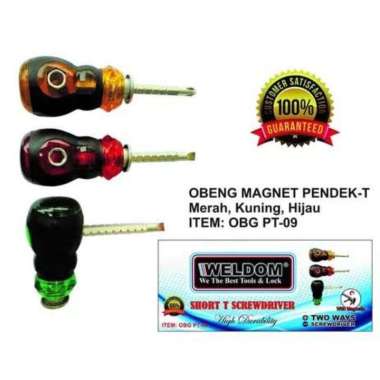 Obeng Mini Cebol 2 Arah + - Obeng Pendek