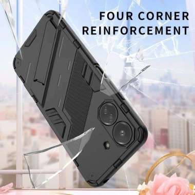 CASING XIAOMI REDMI 13C CASE REDMI 13C KICKSTAND ARMOR COVER REDMI 13C HITAM