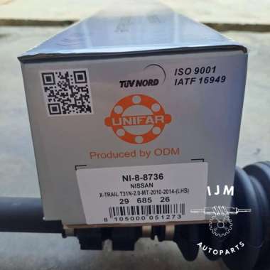 CV Joint As Roda Assy Kiri Nissan Xtrail T31 2000 CC Manual Unifar