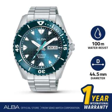 ALBA Jam Tangan Pria AL4575 Automatic Stainless Steel Silver Watch