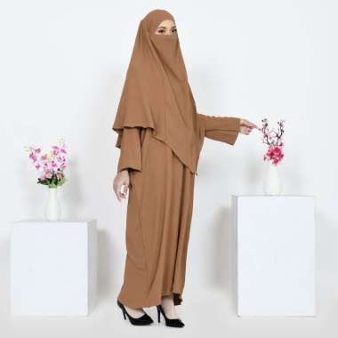 Gamis Syari Set Jilbab Cadar Yoora Gamis Syari Polos Gamis Set Terlaris Semua Ukuran Milo