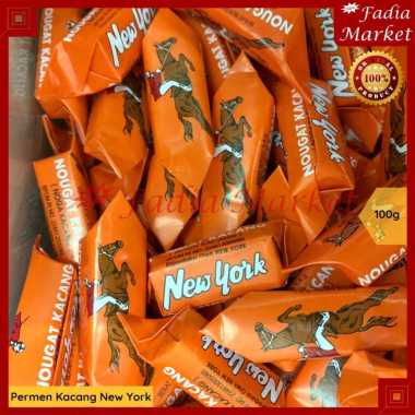 (KILOAN HARGA GROSIR) New York Permen Kacang Nougat Candy 100g