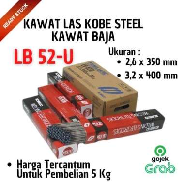 KAWAT LAS KOBE STEEL LB 52U 2.6 / 3.2 /4 MM Lb52u 4 mm